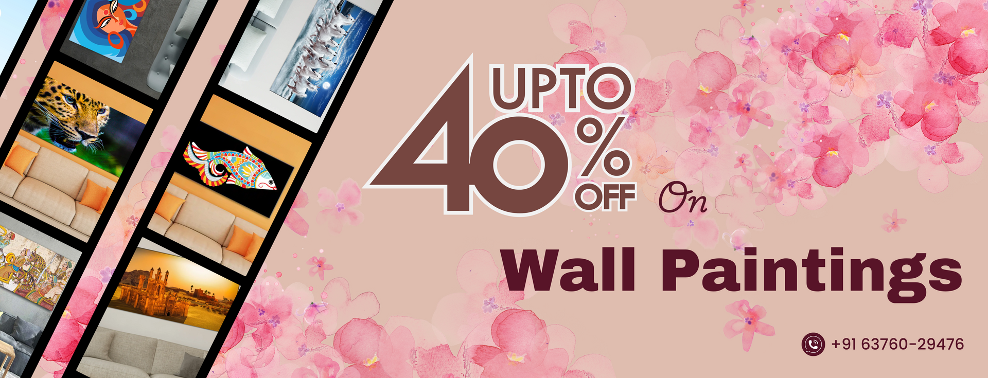 Romantic Wall Painting for Bedroom