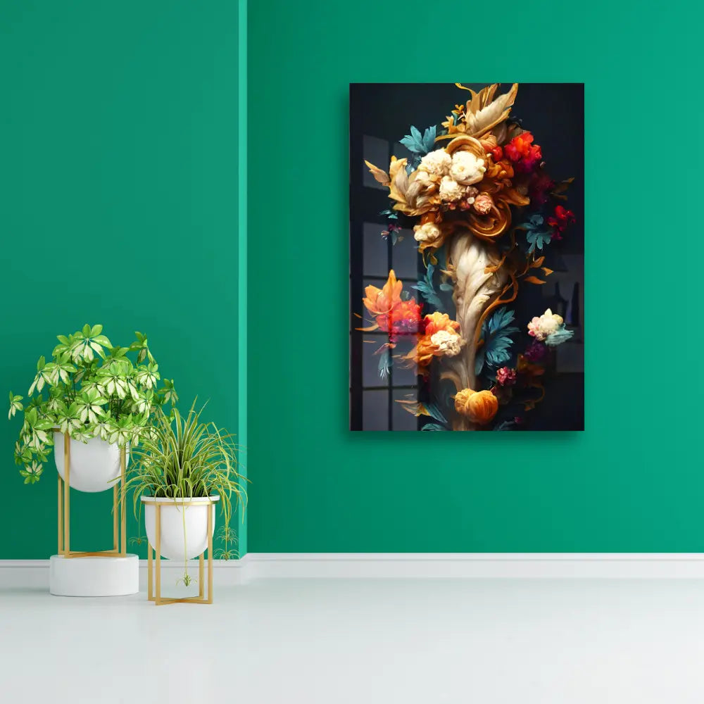 Retro Decorative Flower Acrylic Wall Art