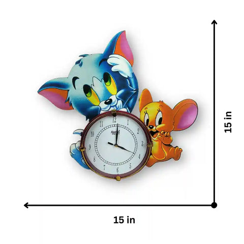 Wooden Tom and Jerry Analog Wall Clock Wooden Tom and Jerry Analog Wall Clock