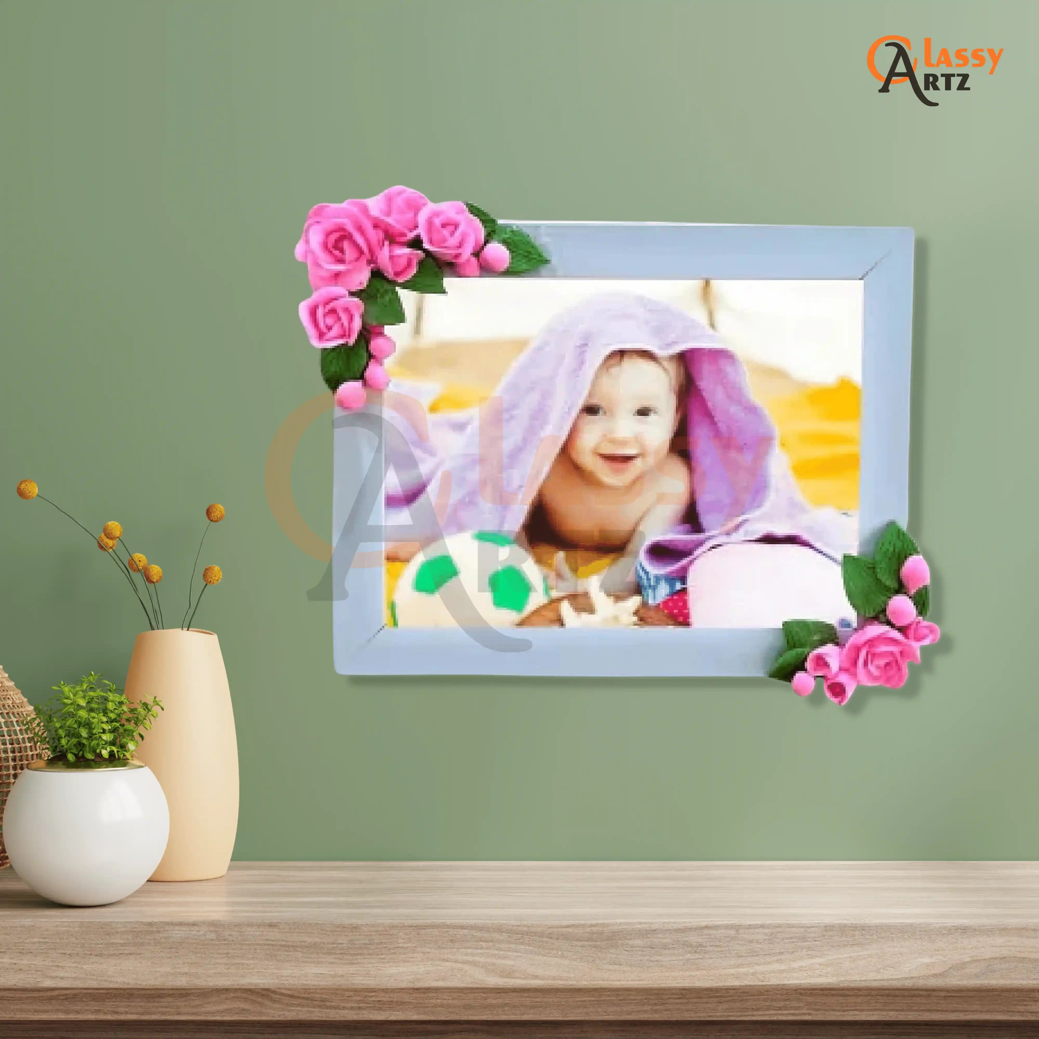 Buy unique handmade pink flora frames for photos Buy unique handmade pink flora frames for photos