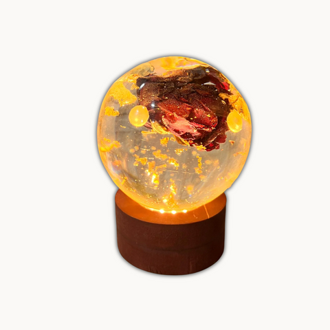 Resin Round shape with owes & pearls with Flowers Preservation Resin Round shape with owes & pearls with Flowers Preservation