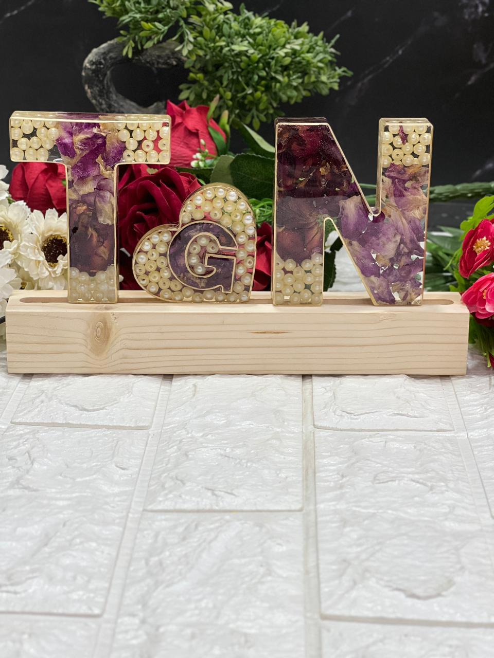 Luxury Varmala Preservation Name Initials LED Lamp | Wedding Gift