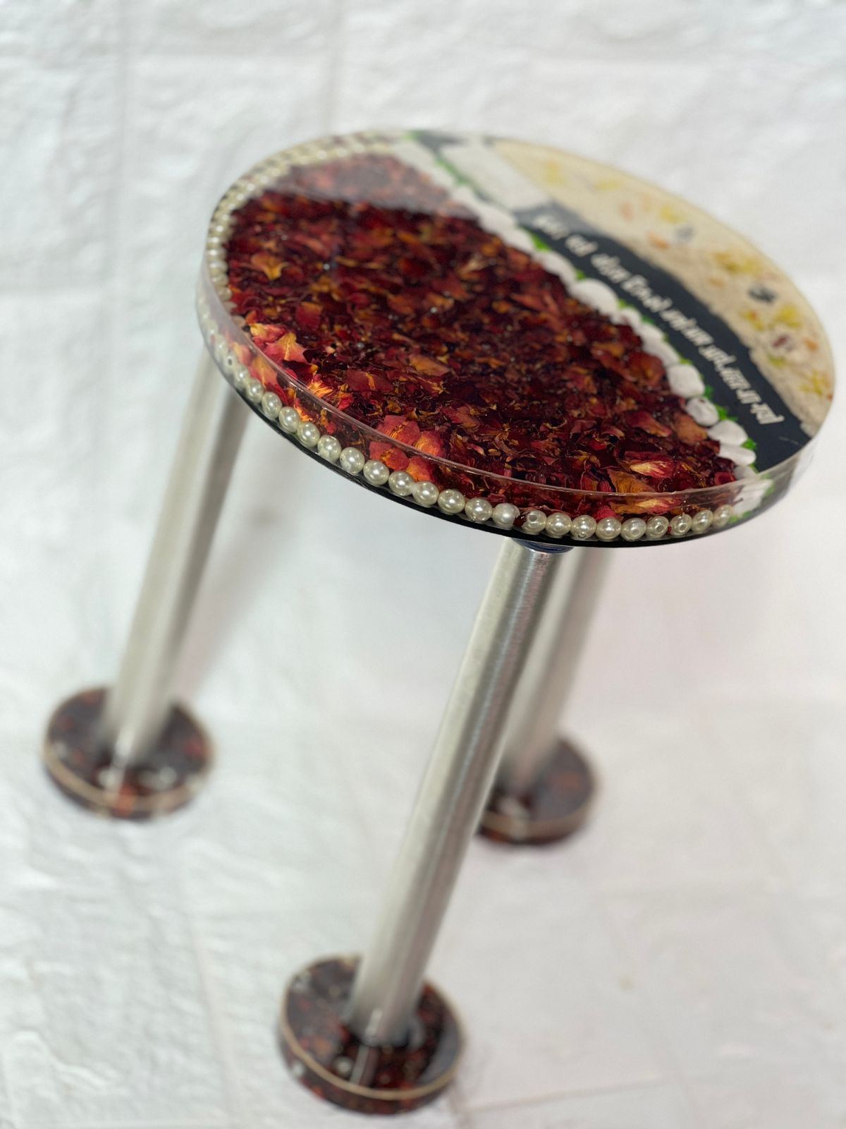 Wedding Varmala Preserved Resin Mini Table