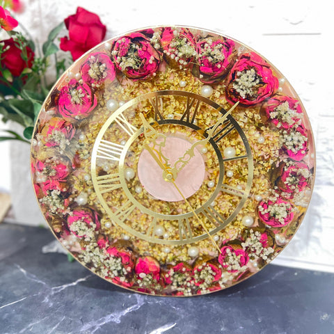 Wedding Garland Preservation Resin Wall Clock (12-Inches) Wedding Garland Preservation Resin Wall Clock (12-Inches)