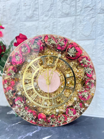 Wedding Garland Preservation Resin Wall Clock (12-Inches) Wedding Garland Preservation Resin Wall Clock (12-Inches)