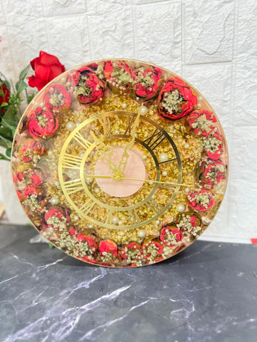 Wedding Garland Preservation Resin Wall Clock (12-Inches) Wedding Garland Preservation Resin Wall Clock (12-Inches)