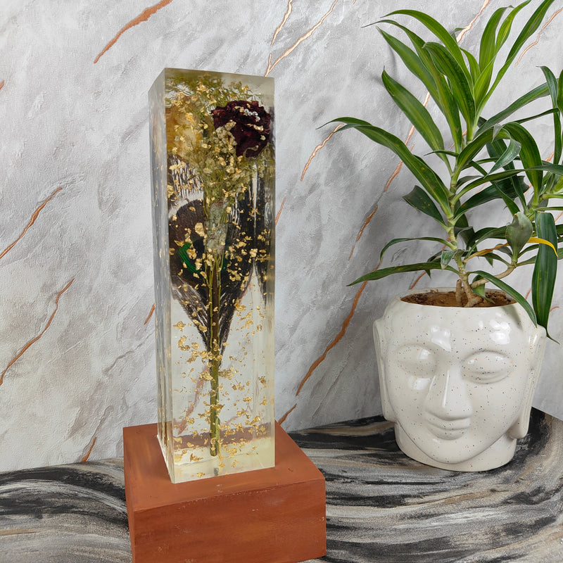 Customized Resin Flower Preservation Lamp