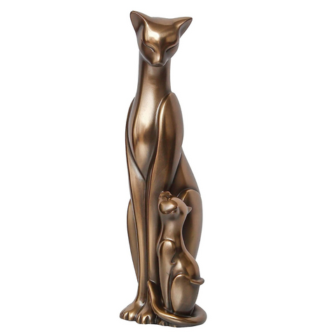 Mother Cat & Kitten Resin Decorative Showpiece Mother Cat & Kitten Resin Decorative Showpiece