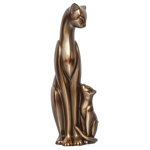 Mother Cat & Kitten Resin Decorative Showpiece Mother Cat & Kitten Resin Decorative Showpiece