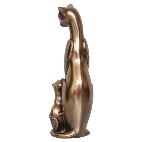 Mother Cat & Kitten Resin Decorative Showpiece Mother Cat & Kitten Resin Decorative Showpiece