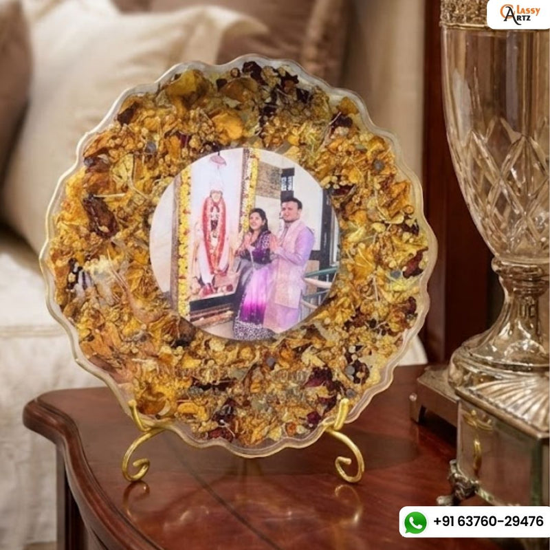 Personalized Resin Wedding Varmala Preservation Photo Frame (10- Inches)