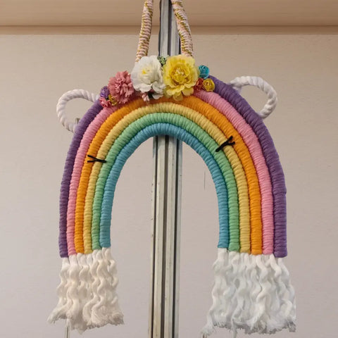 Unicorn Multi-Color Macrame Wall Hanging Unicorn Multi-Color Macrame Wall Hanging