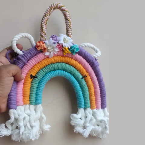 Unicorn Multi-Color Macrame Wall Hanging Unicorn Multi-Color Macrame Wall Hanging