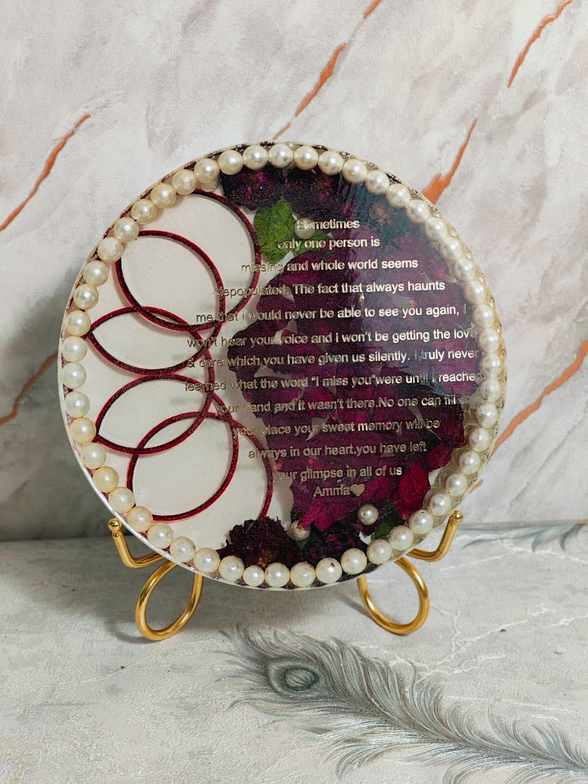 Bangle preservation with real flower./ Memory preservation / flower preservation