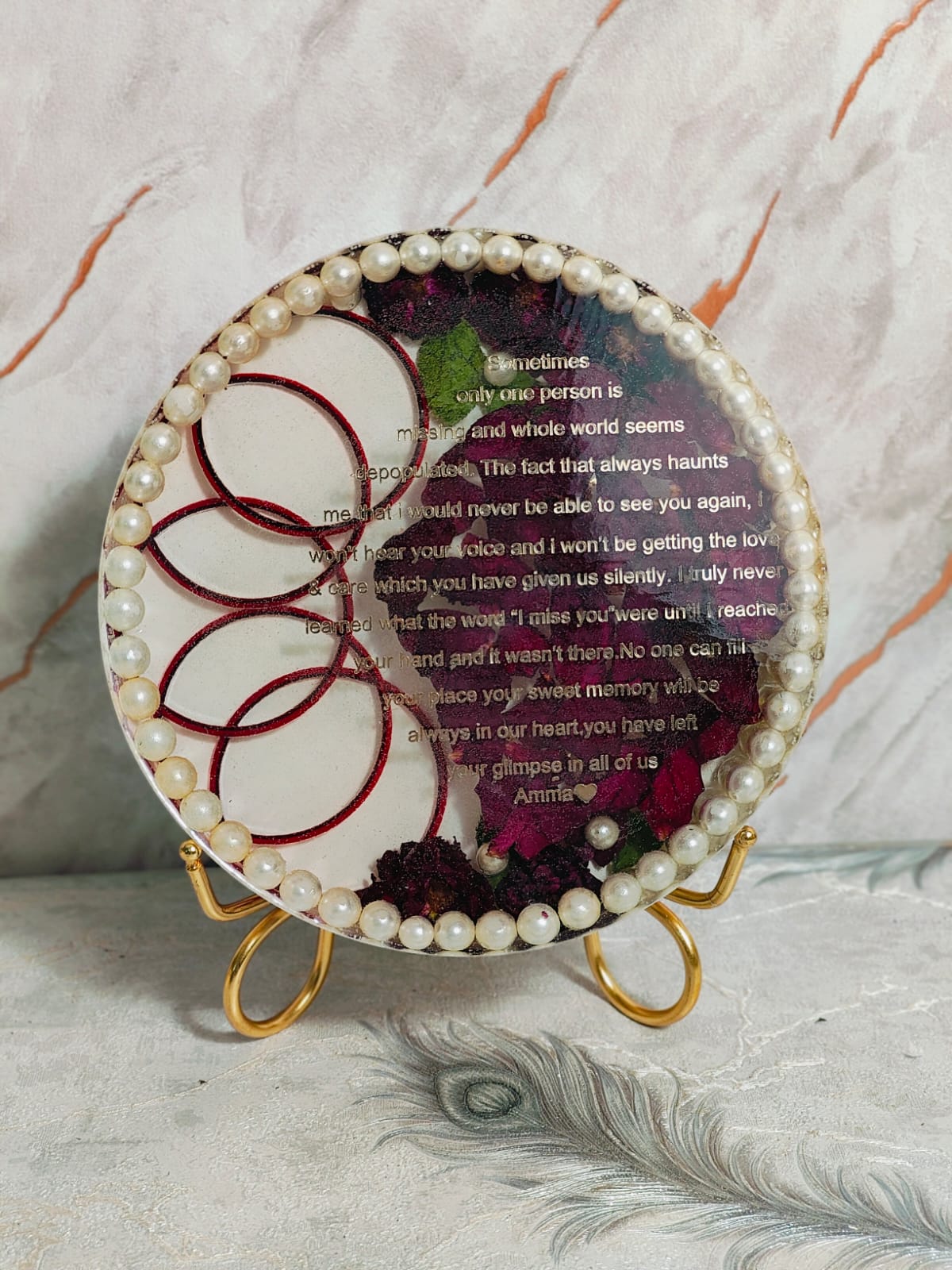 Bangle preservation with real flower./ Memory preservation / flower preservation