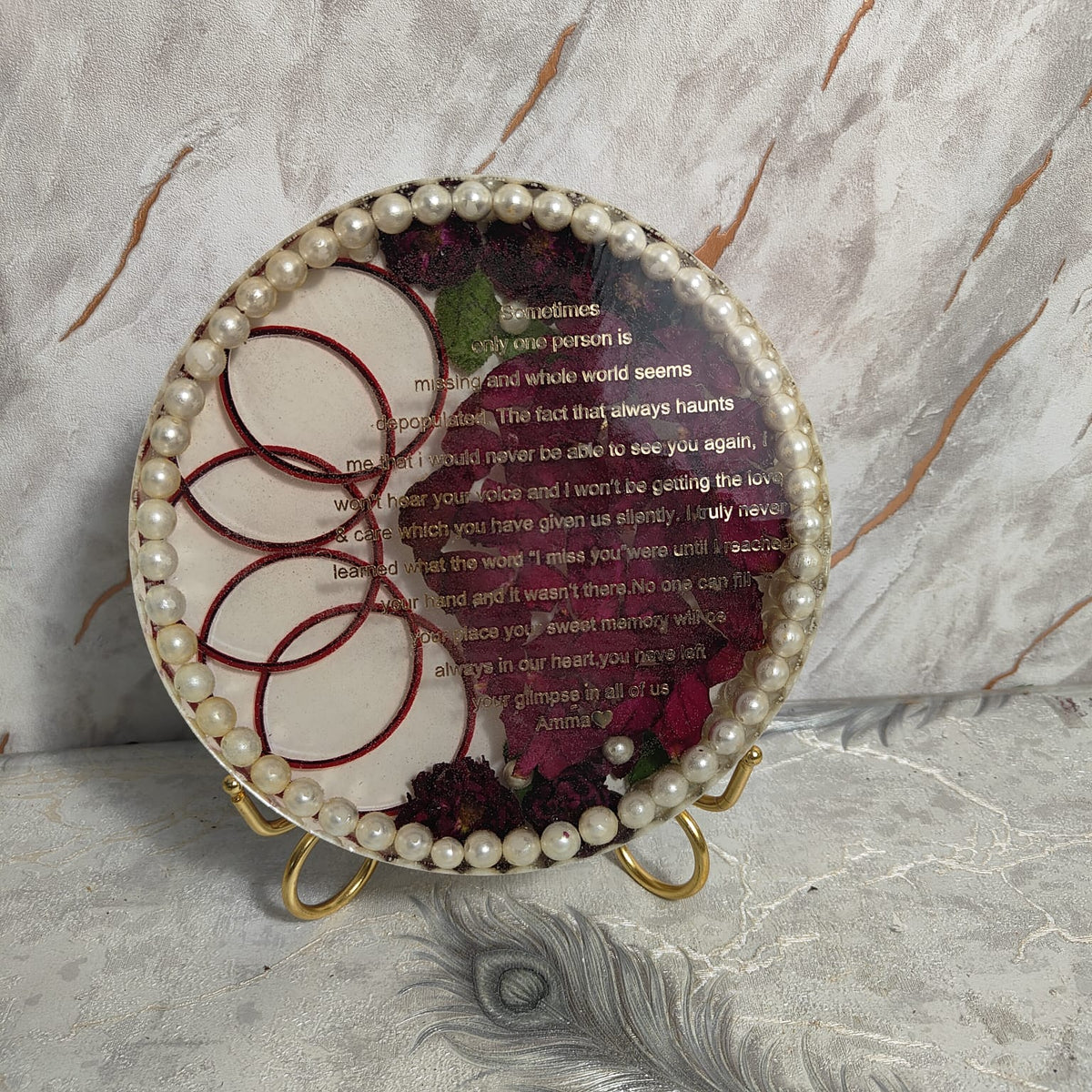 Bangle preservation with real flower./ Memory preservation / flower preservation
