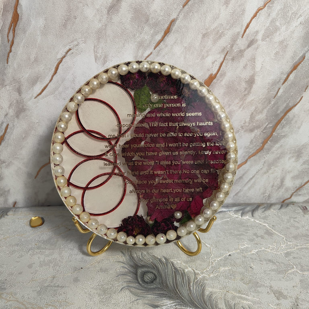 Bangle preservation with real flower./ Memory preservation / flower preservation