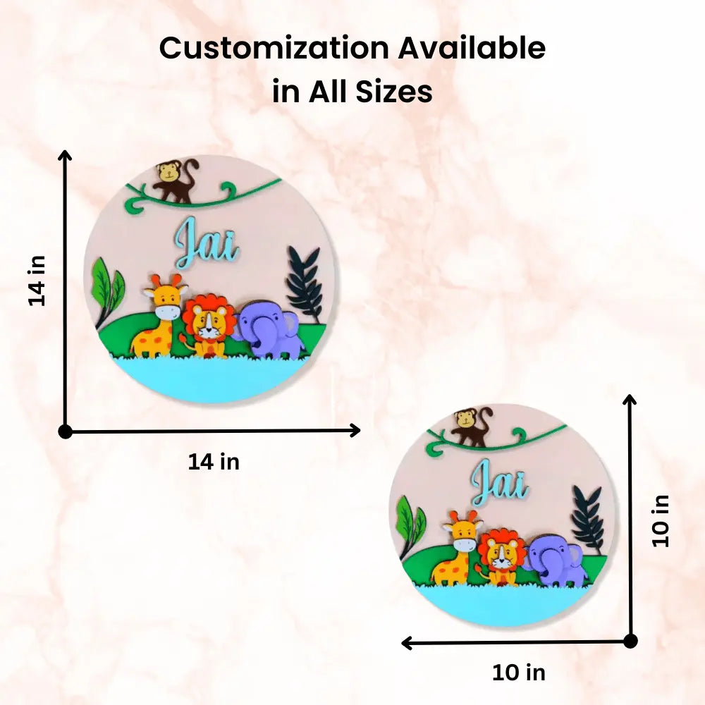 buy custom resin jungle theme nameplate