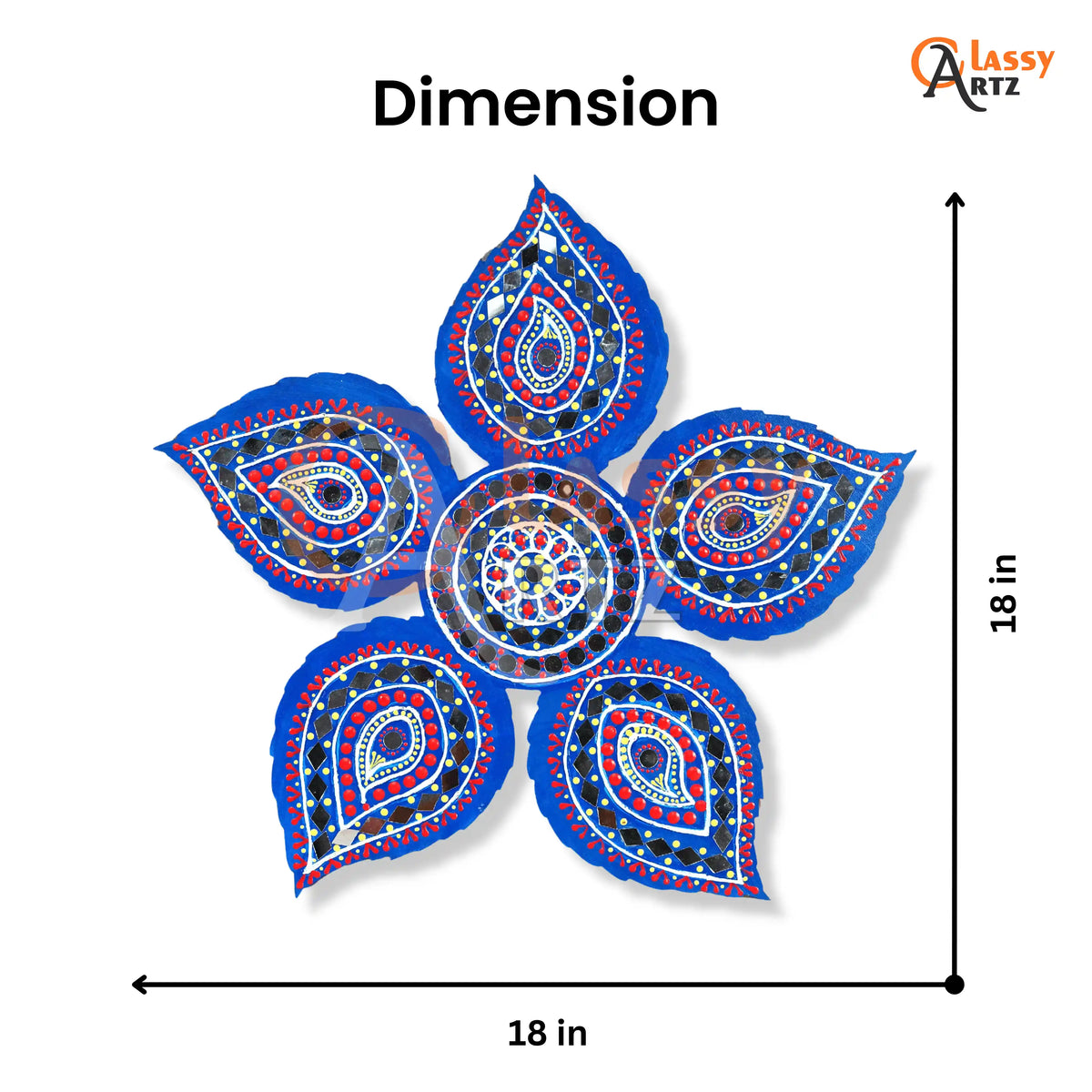 shop blue mandala star shape wall hanging decor pieces