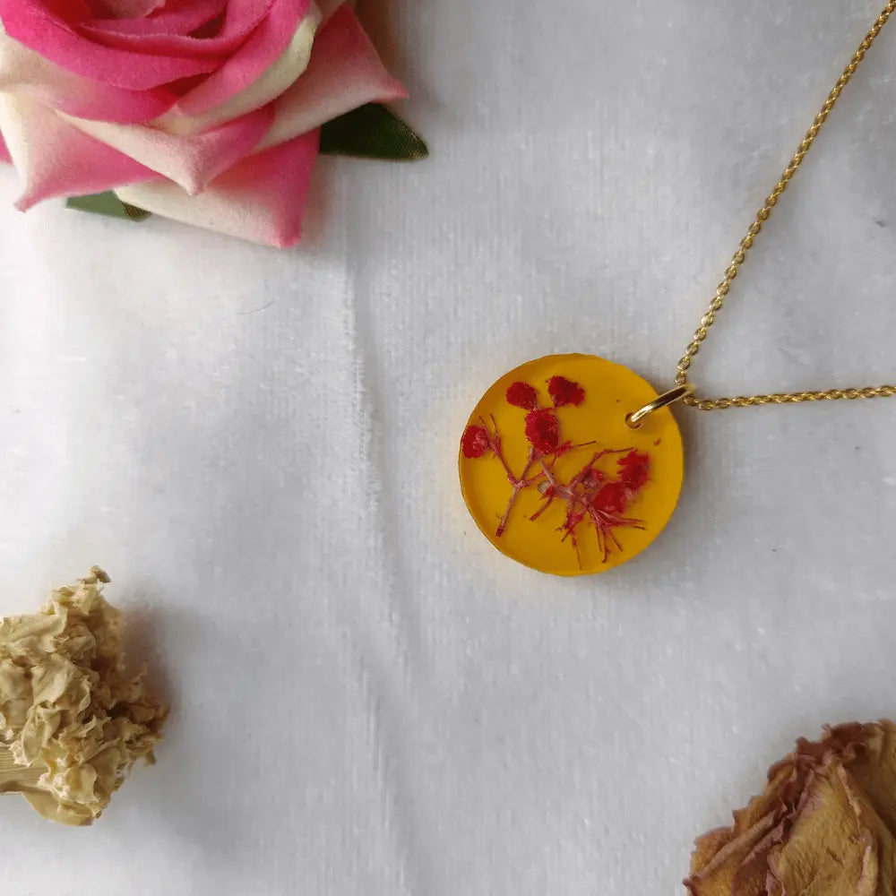 buy Unique Resin Jewellery With Preserved Baby Flower