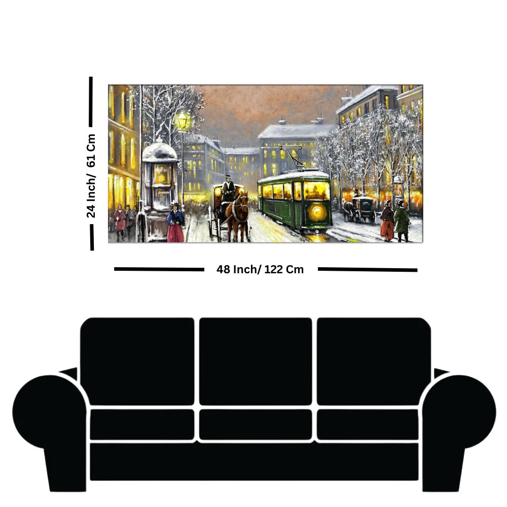 Modern Art Street Canvas Print Wall Painting