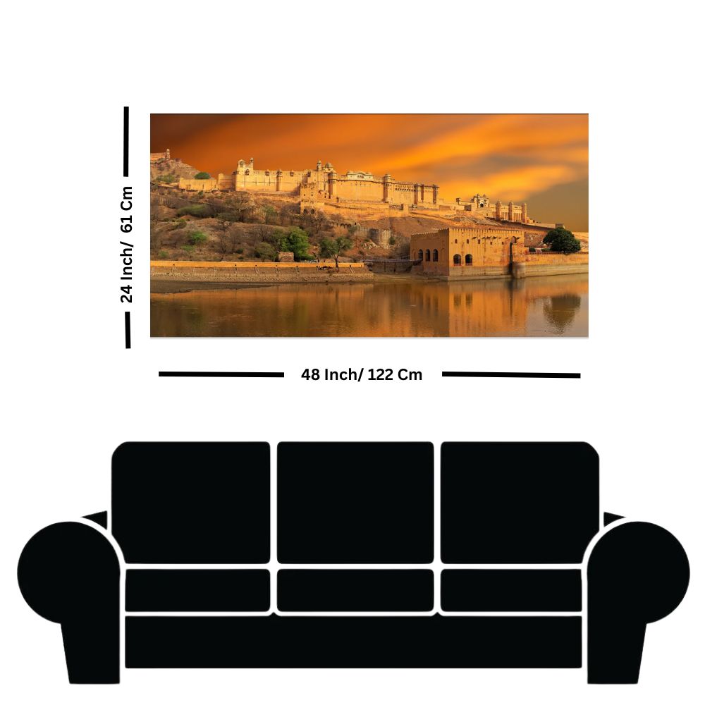 Amer With Sunset Canvas Print Wall Painting