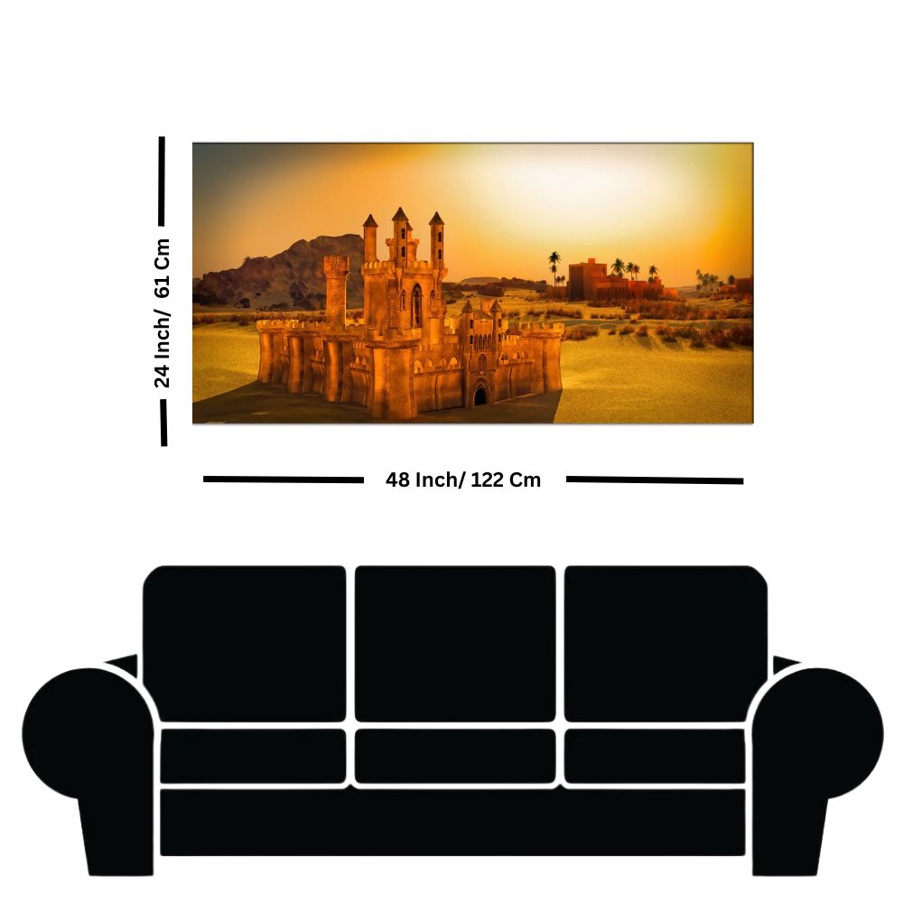 Arabic Small Town Modern Canvas Wall Painting