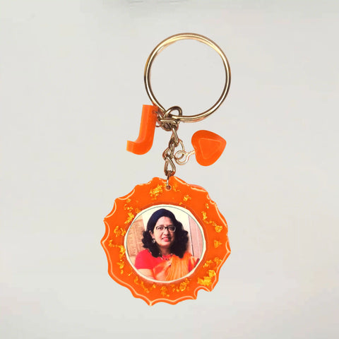 Shop circle shape photo keychains With customizable alphabet Shop circle shape photo keychains With customizable alphabet
