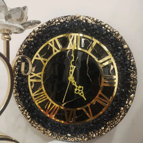 Classy Black Resin Wall Clock Classy Black Resin Wall Clock
