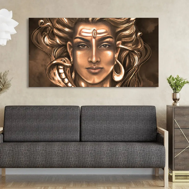 Beautiful Mahakal Canvas Wall Painting