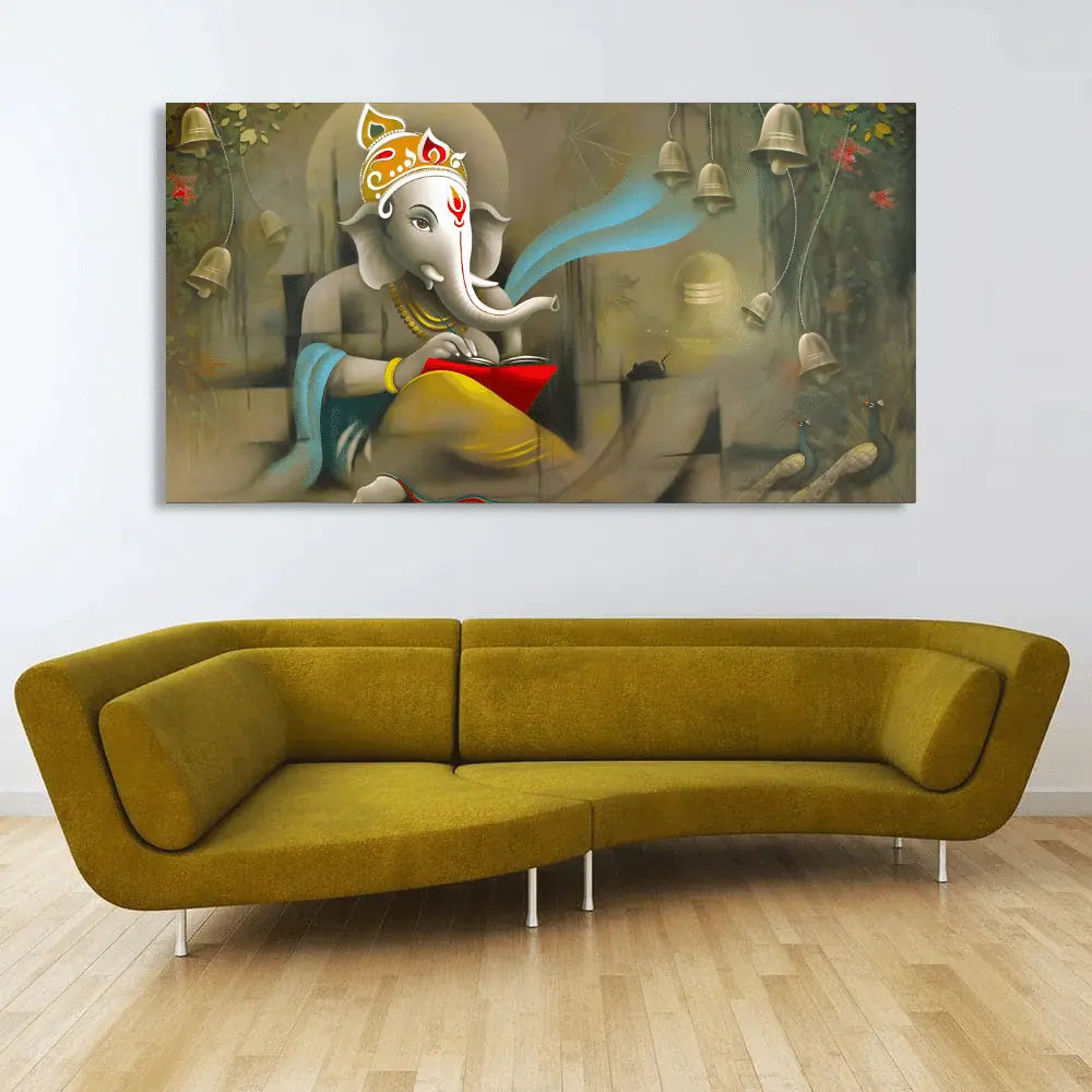 Shop Large Hindu Lord Ganesha canvas paintings