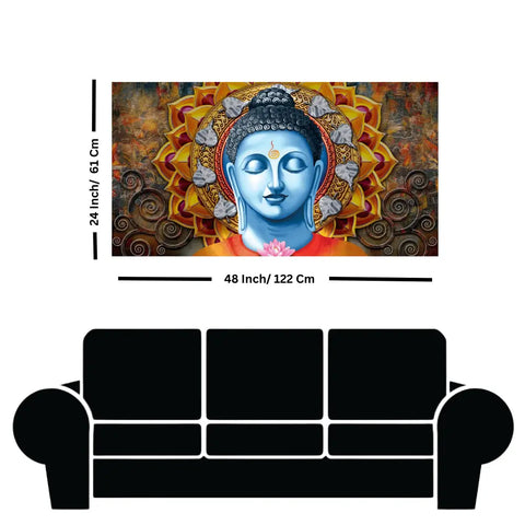 Large Lord Gautam Buddha Serene Face painting For Sale Large Lord Gautam Buddha Serene Face painting For Sale