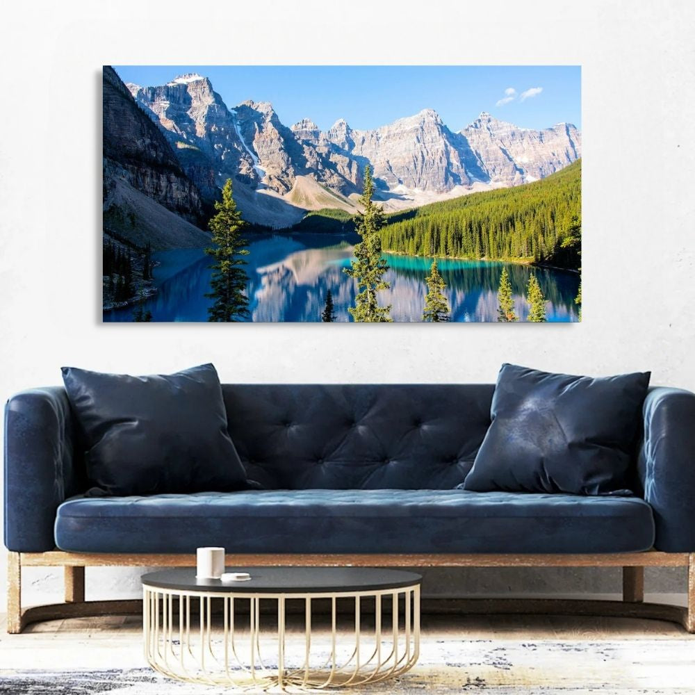 Purchase Premium Beautiful Nature Lake Scenery Canvas Wall Painting