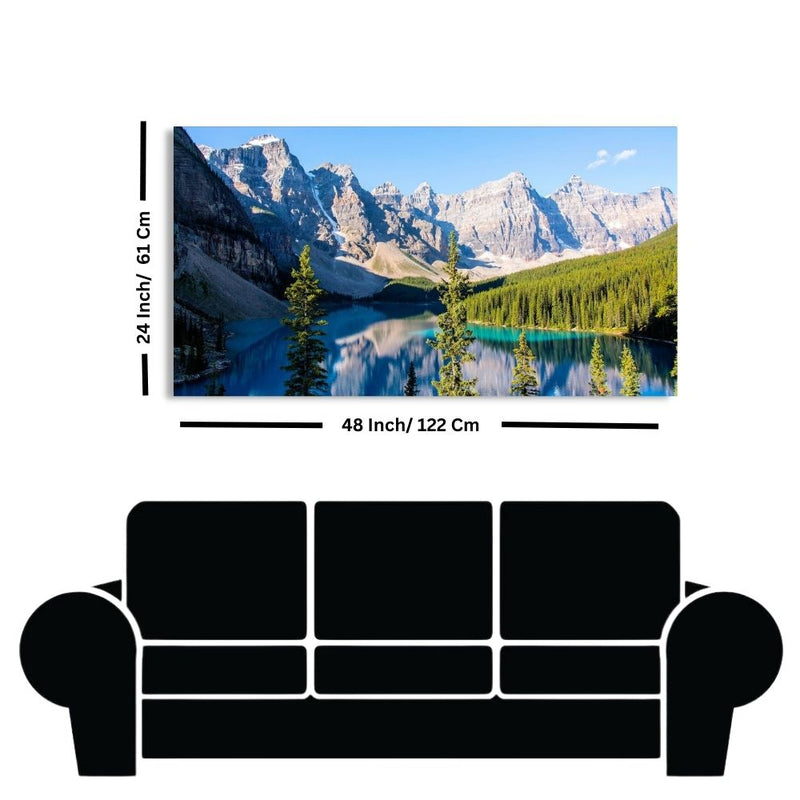 Buy Premium Beautiful Nature Lake Scenery Canvas Wall Painting
