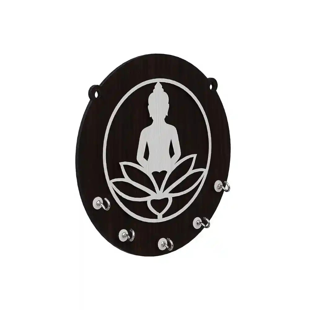 Premium Sitting Gautam Buddha Wooden Key Holder for gifting Premium Sitting Gautam Buddha Wooden Key Holder for gifting