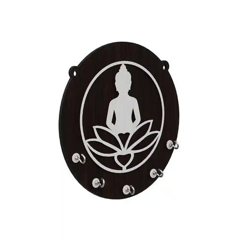 Premium Sitting Gautam Buddha Wooden Key Holder for gifting Premium Sitting Gautam Buddha Wooden Key Holder for gifting