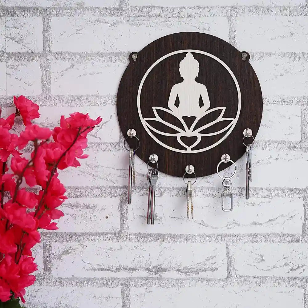 Premium Sitting Gautam Buddha Wooden Key Holder for high quality Premium Sitting Gautam Buddha Wooden Key Holder for high quality