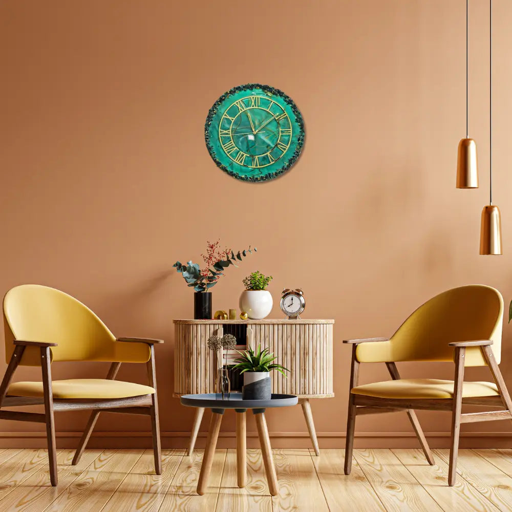 Resin Wall Clock For Good Vibes