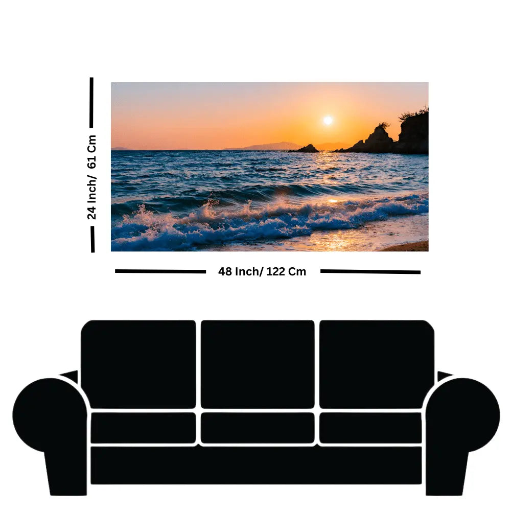 sea sunset canvas Wall painting online