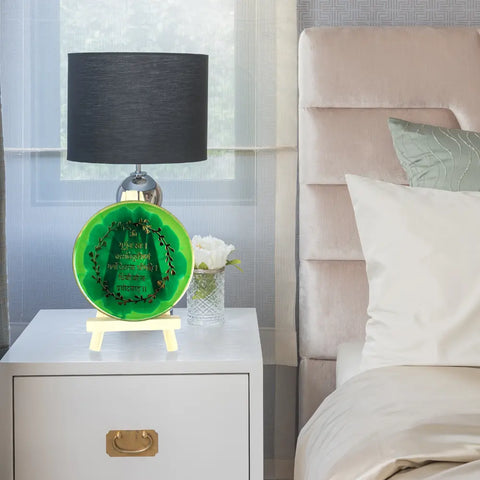 Shop Resin Mini Gayatri Mantra Frame Green Circle (3 Inch) Shop Resin Mini Gayatri Mantra Frame Green Circle (3 Inch)
