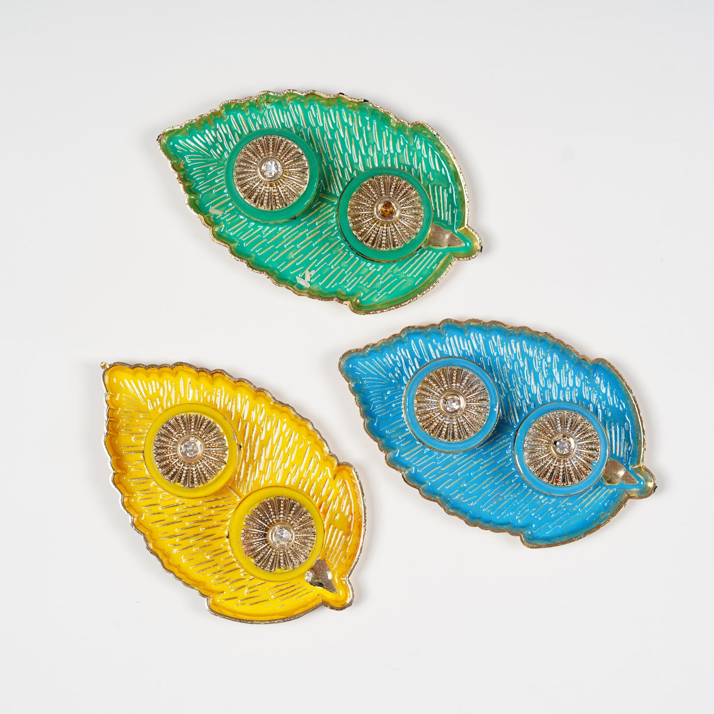 Haldi Kumkum Leaf Shaped Platter