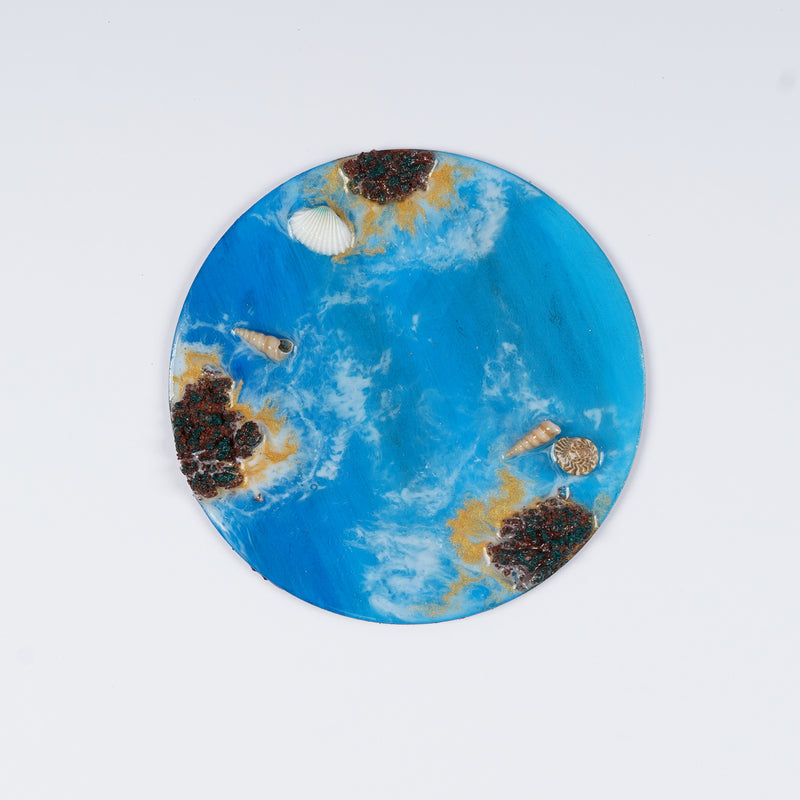 Ocean Theme Resin Center Table Coaster