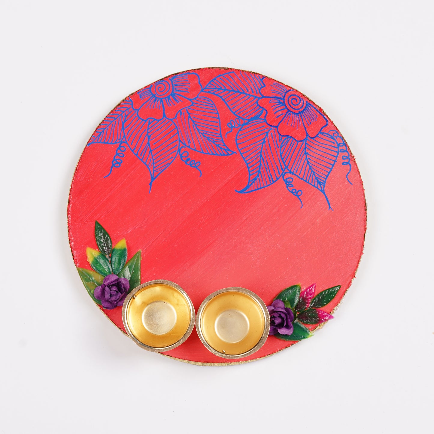Pink Roli Chawal Platter - Handcrafted