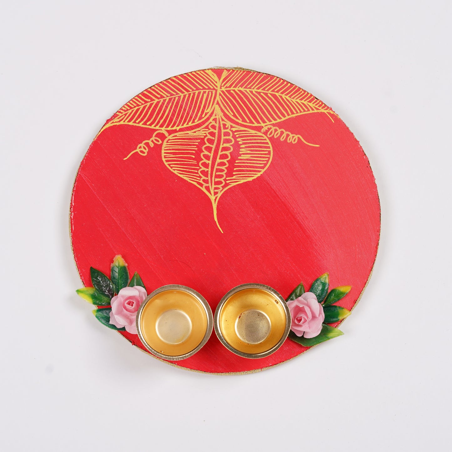 Pink Roli Chawal Platter - Handcrafted