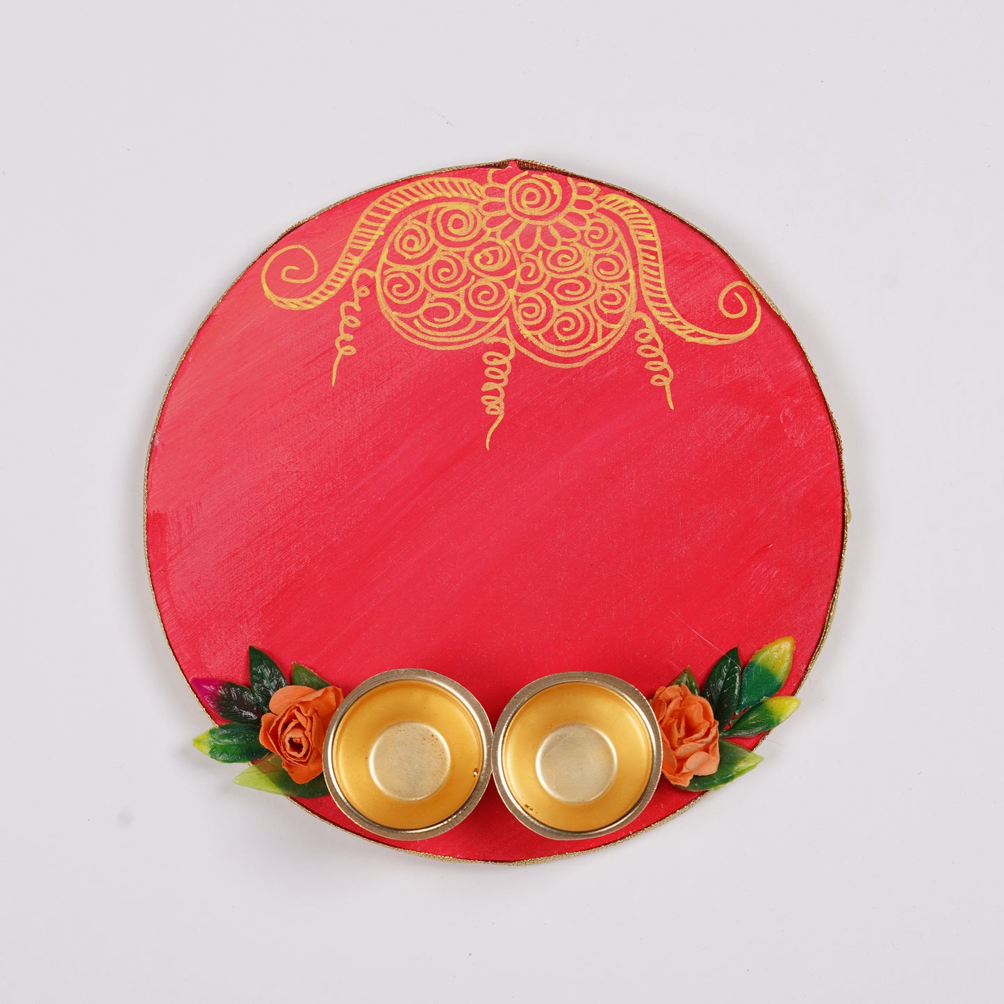 Pink Roli Chawal Platter - Handcrafted