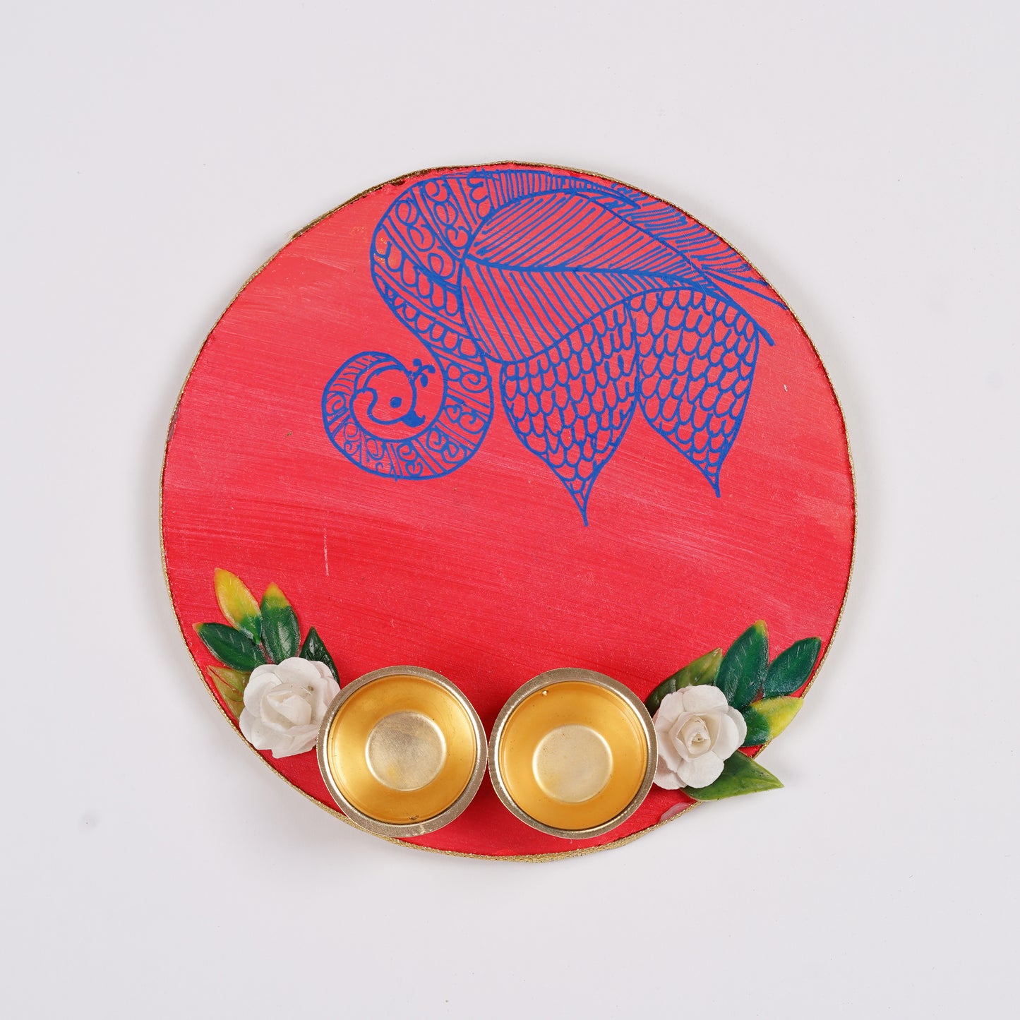 Pink Roli Chawal Platter - Handcrafted