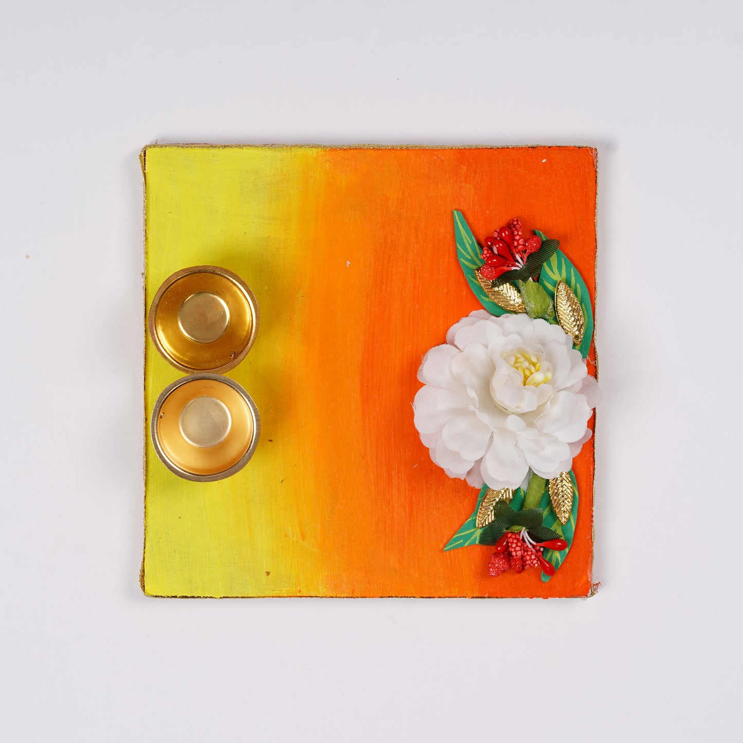 Handmade Roli Chawal Platter Square