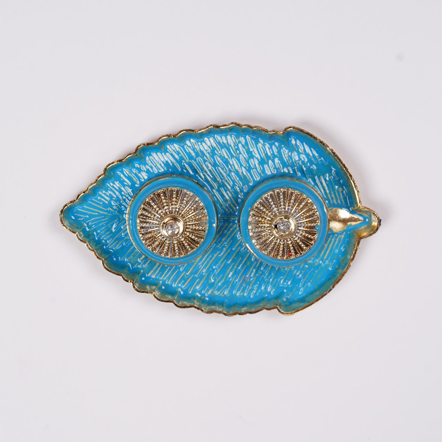 Haldi Kumkum Leaf Shaped Platter