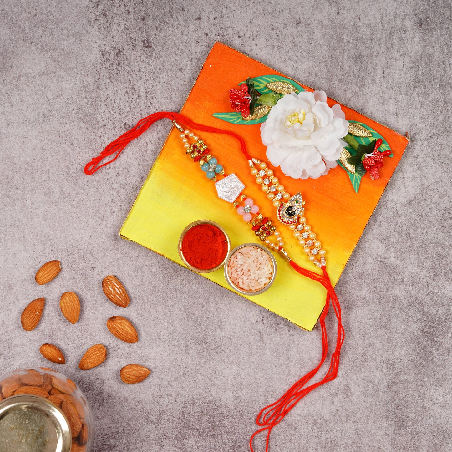 Handmade Roli Chawal Platter Square