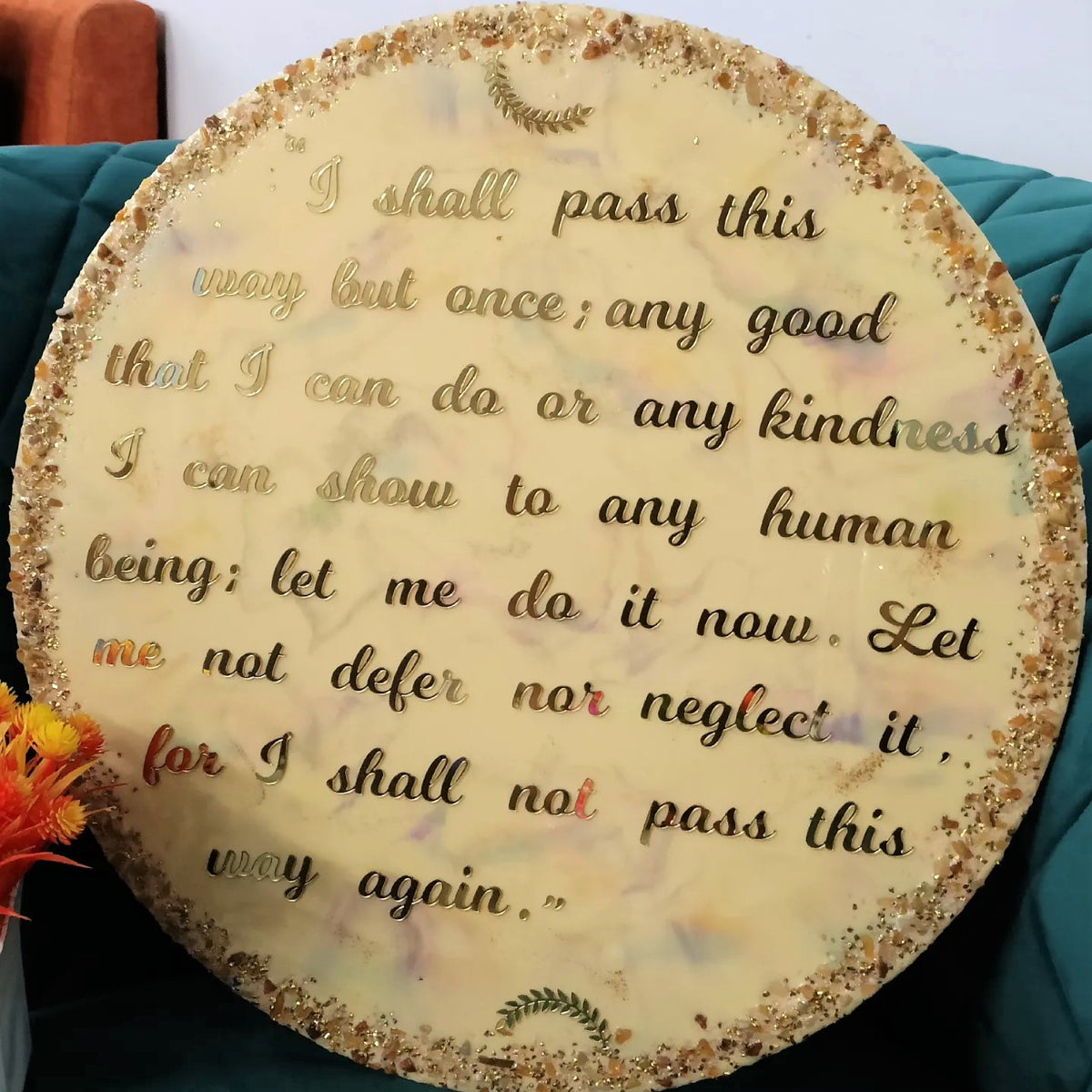 Resin Frame With Personalized Quotation Gift For Retirement, Girlfriend, Boyfriend, Wife, Husband